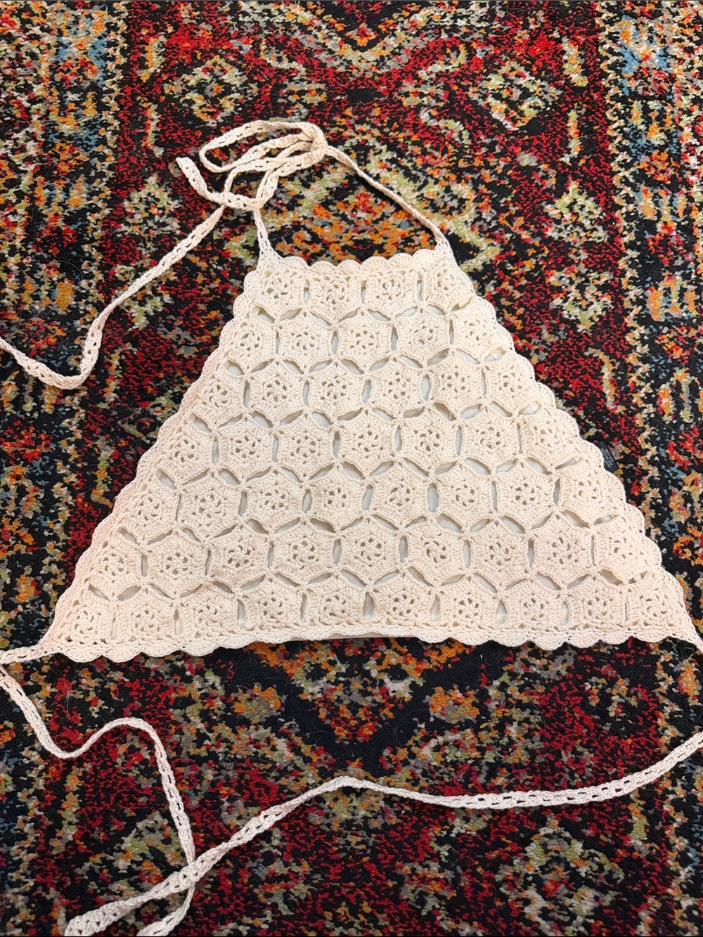 Say What? Cream Crochet Halter Camisole